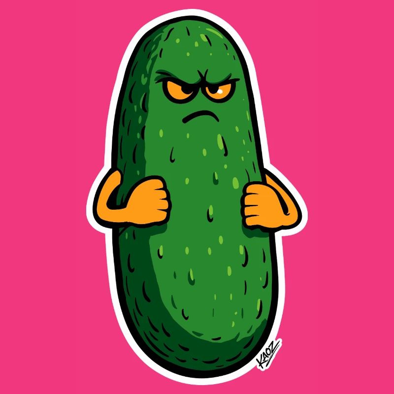 Grumpy Pickle Mascot