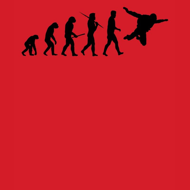 Human Evolution Parachuting Fallschirm Geschenk