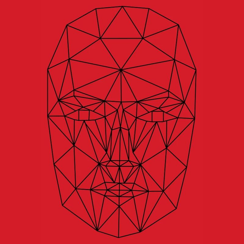 Face abstract wireframe