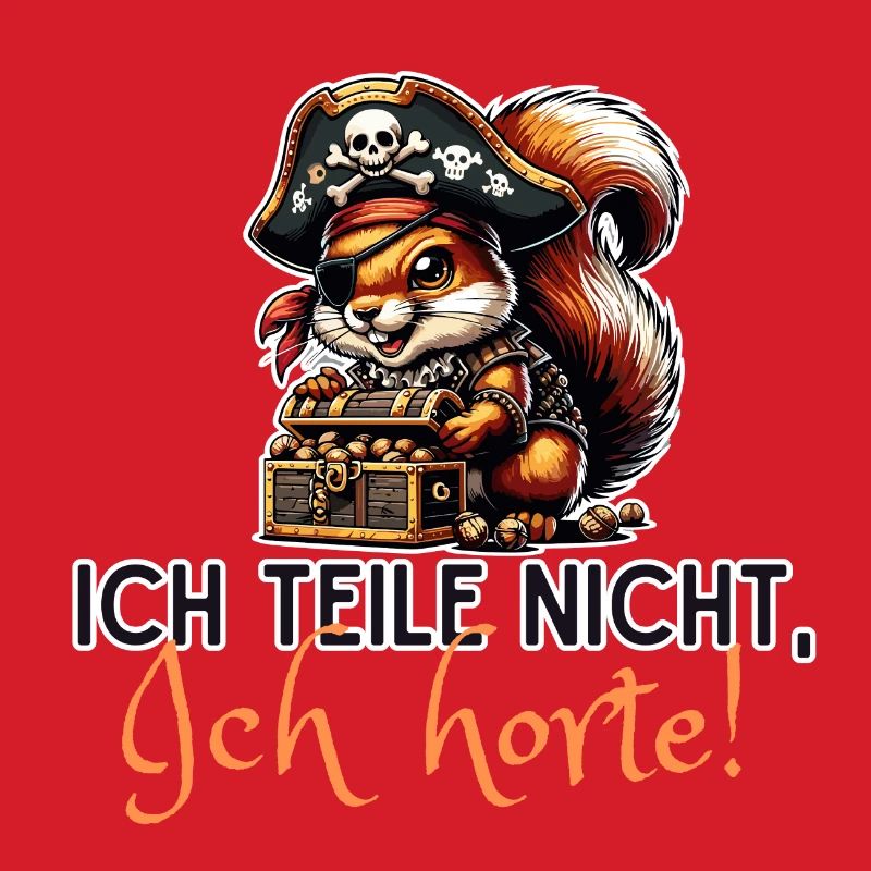 Squirrel Pirate Funny Saying