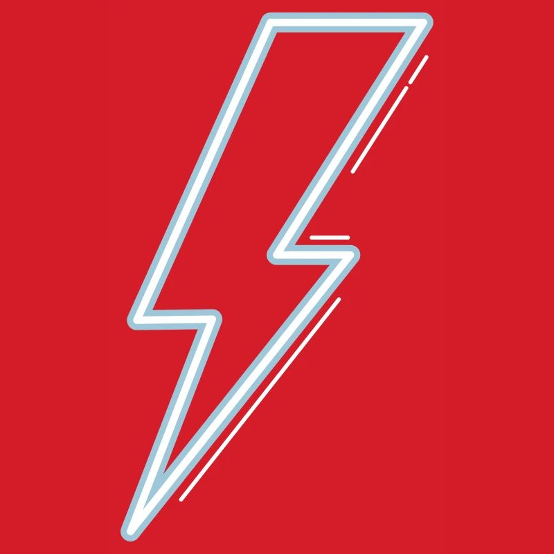 Neon blue flash light