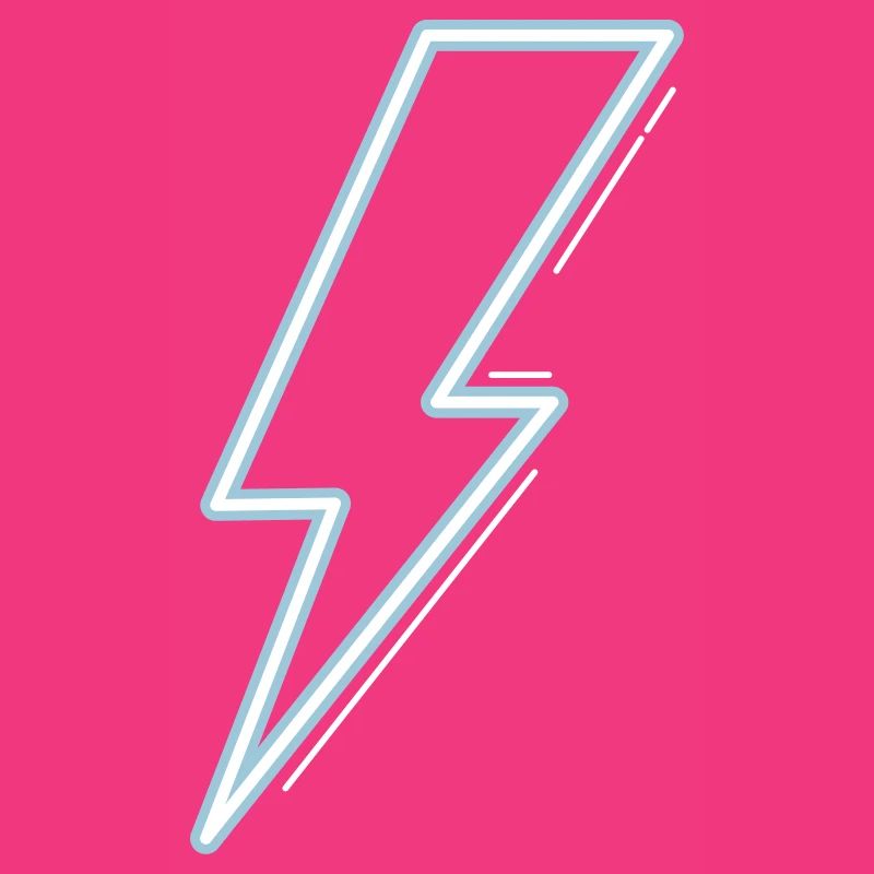 Neon blue flash light