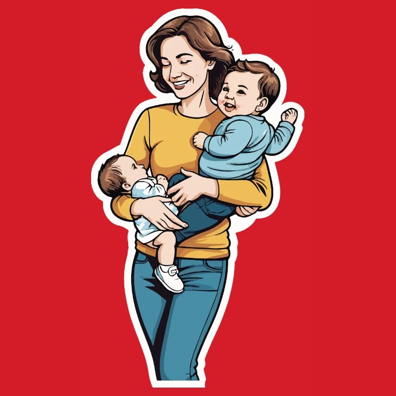 Mama mit Kindern