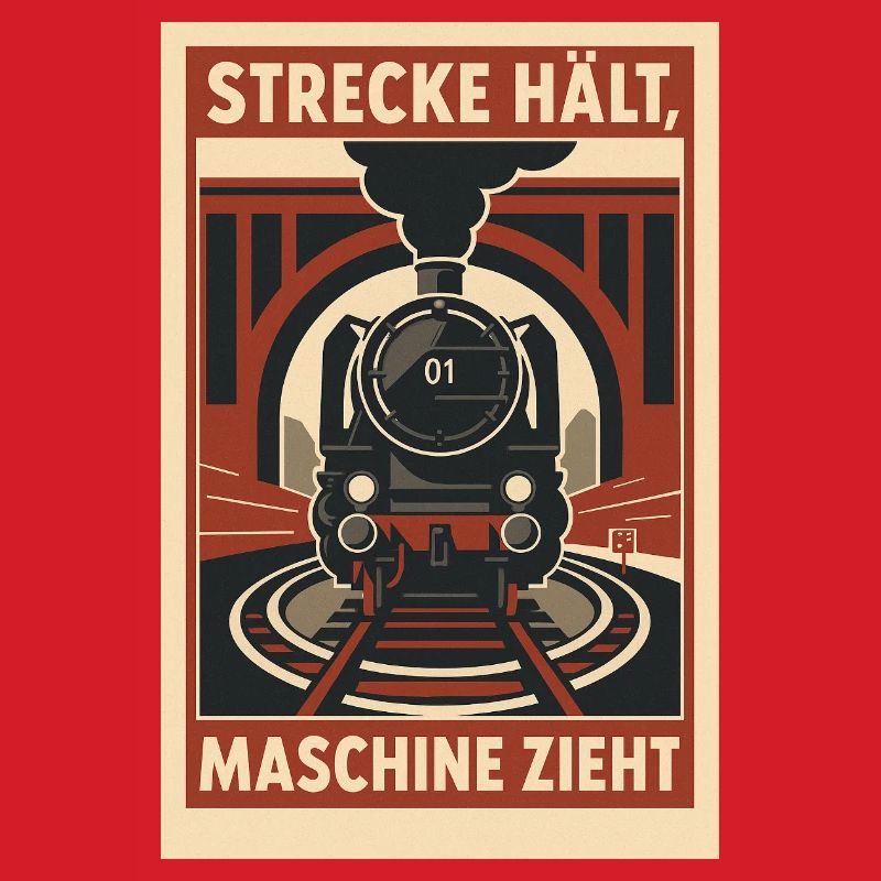 Railway Track Holds Machine Pulls