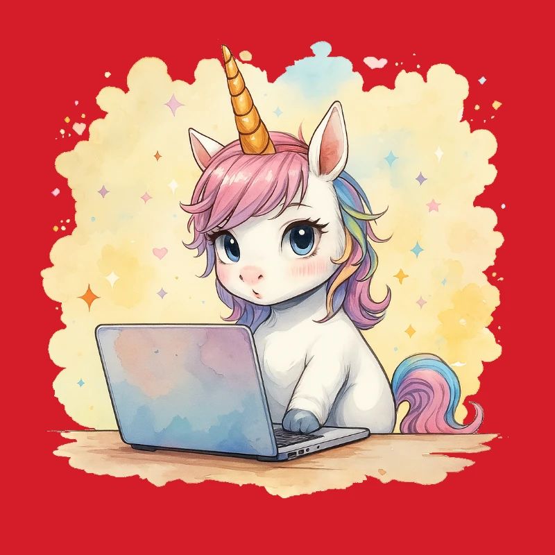 programmierendes Einhorn