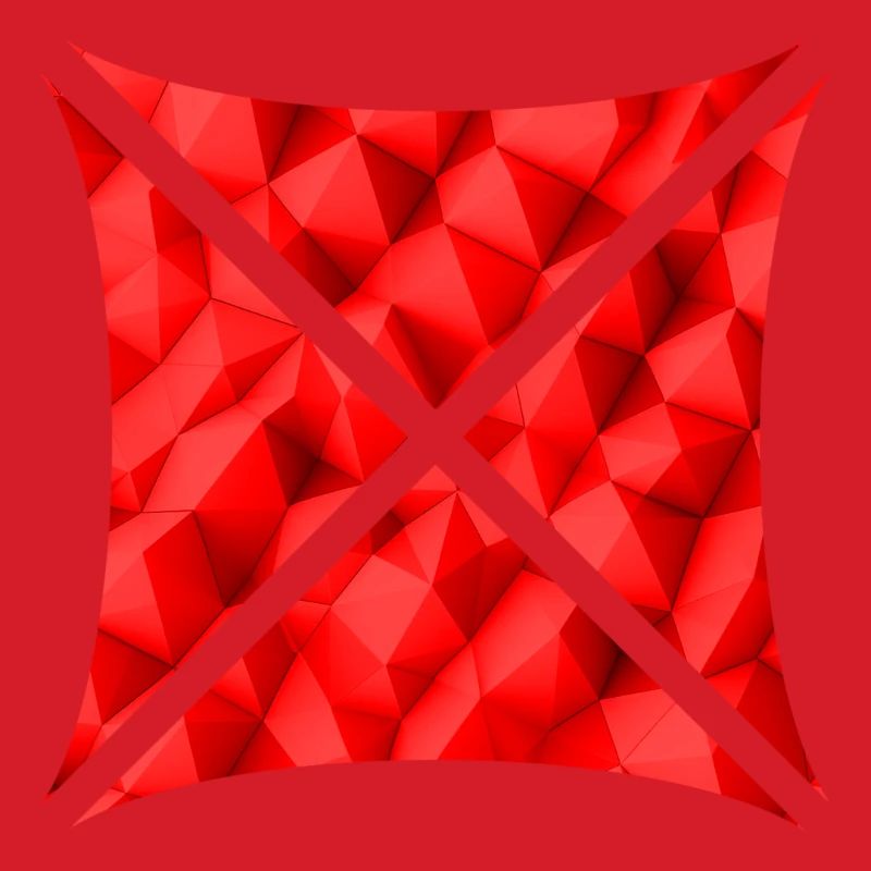 Abstract Polygon Design Red