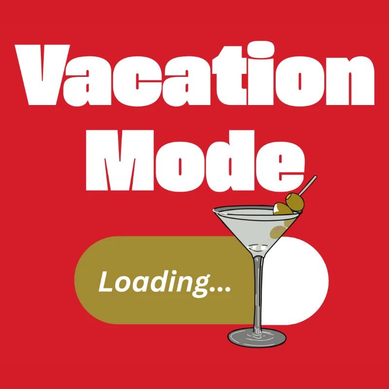Vacation Mode On – Martini with loading bar (light)