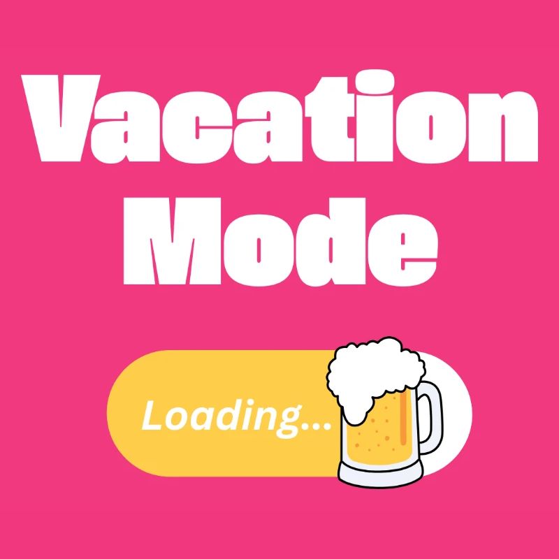 Vacation Mode On – Bier mit Ladebalken (hell)