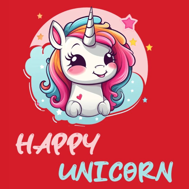Fröhliches Buntes Kinder Einhorn
