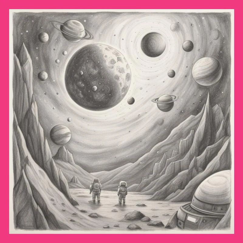 thème de l'espace en graphite