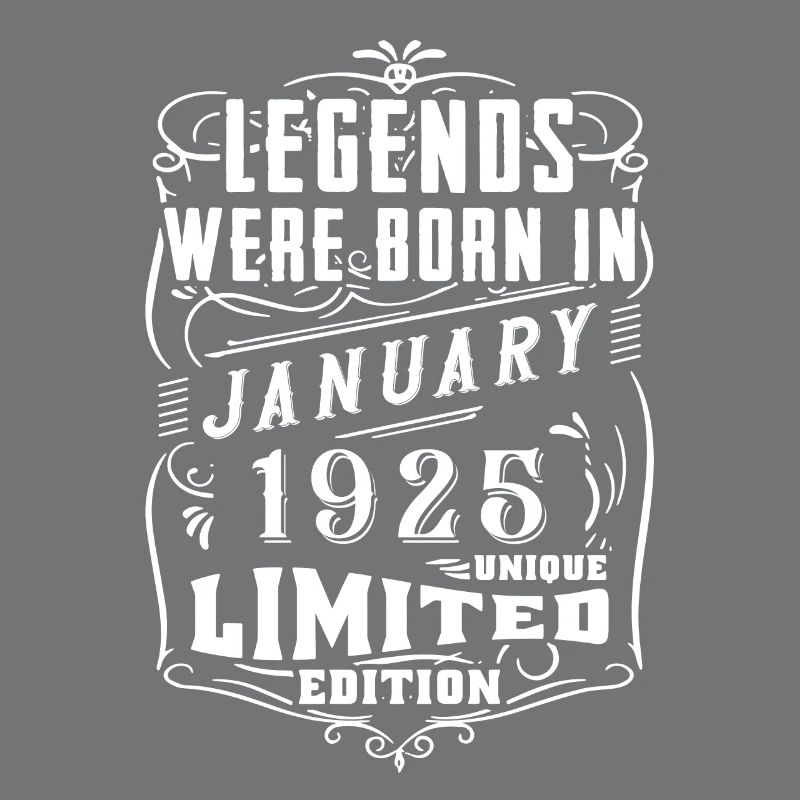 Anniversaire Janvier 1925 Année Edition Limitée