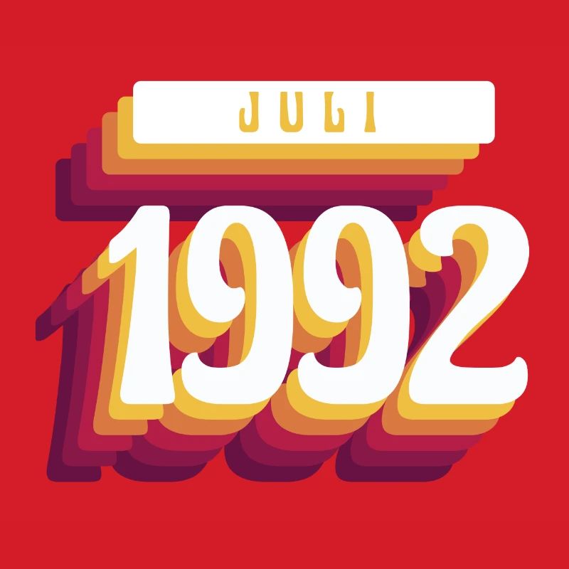 Juli 1992 - 30. Geburtstag Geschenk. Awesome.