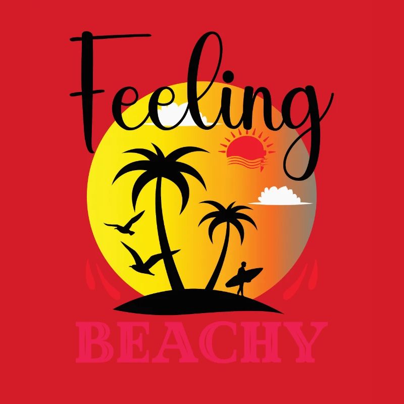 Beach feeling summer sun palm trees