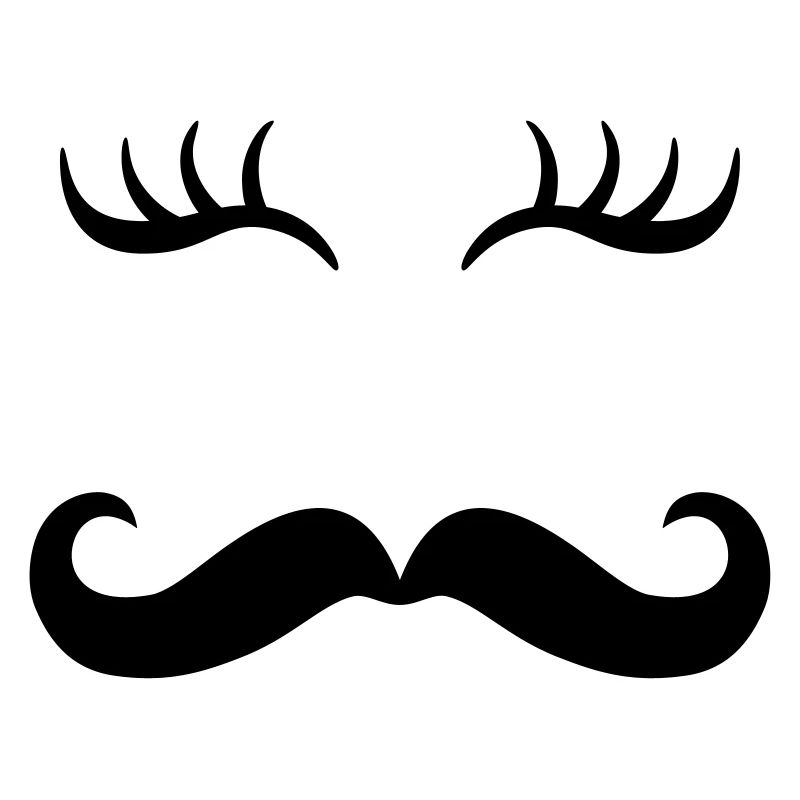 Moustache & eyelashes