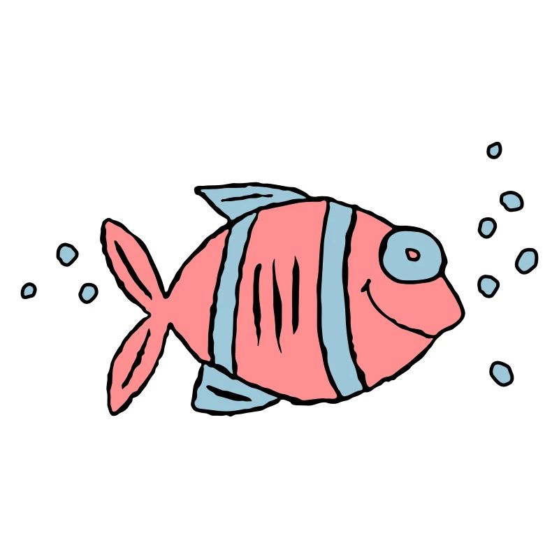 Poisson Cichlide Eau Mer Graffiti Dessin