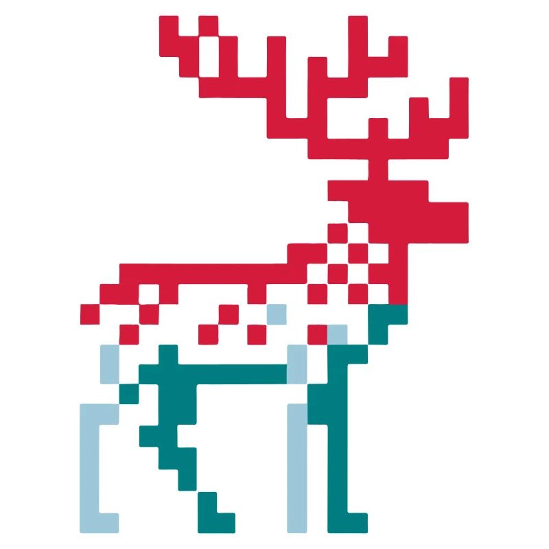 PixelDasher: Retro Reindeer Design