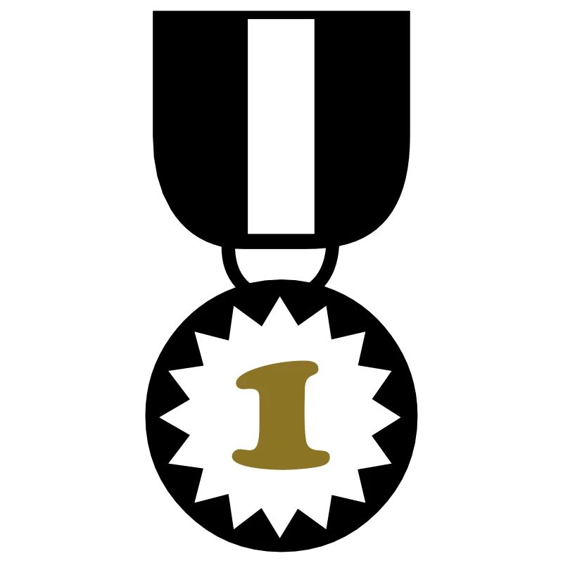 Medaille 1. Erster Gewinner Sieger Bester Held