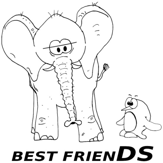 Elephant and penguin best friends shirt cartoon' Drawstring Bag |  Spreadshirt