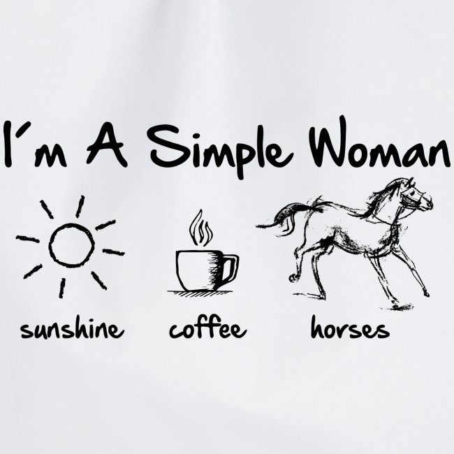simple woman horse - Turnbeutel