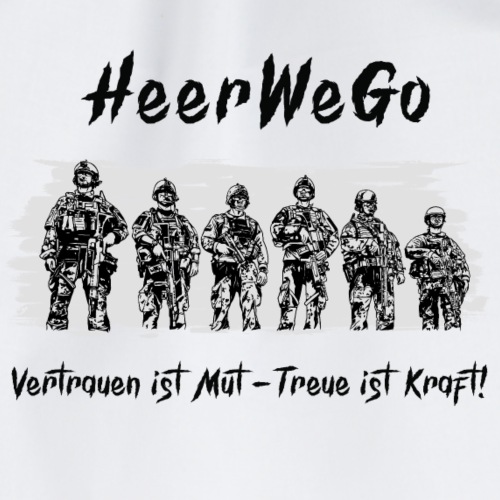 HeerWeGo schwarz grau Bundeswehr Heer Soldaten - Turnbeutel
