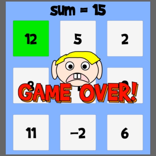 Game Over Screen from math game! - Jumppakassi
