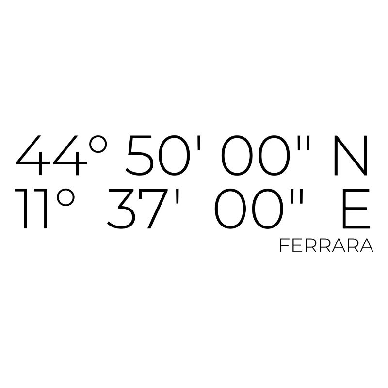 coordinates Ferrara, Italy