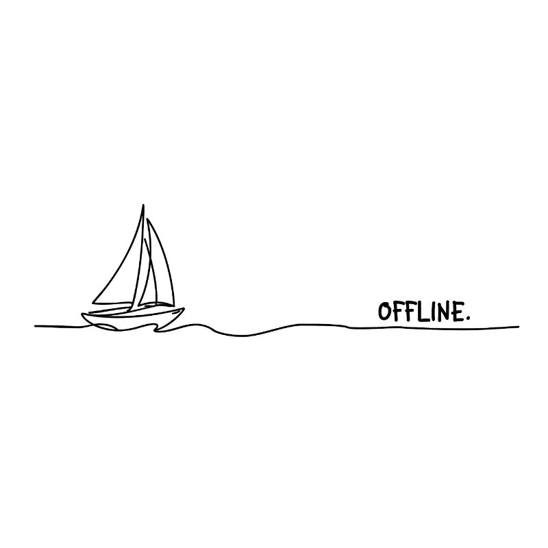 offline. Sailing Minimal Oneline Statement