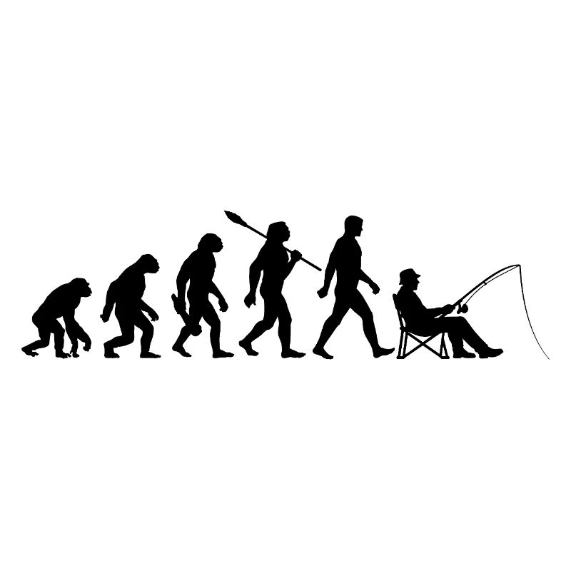 Evolution - angeln, Angler Geschenk