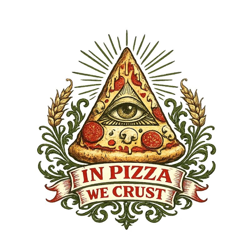 Motto der Pizza Pyramid Augenkruste
