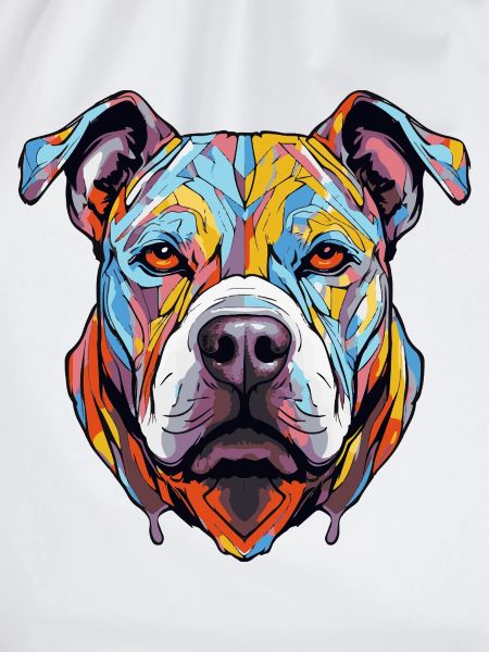 Hund Kopf Geometrisch Farbenfroh