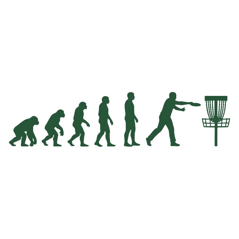 Disc Golf Evolution Lustiger Discgolfer Fliegender Disc