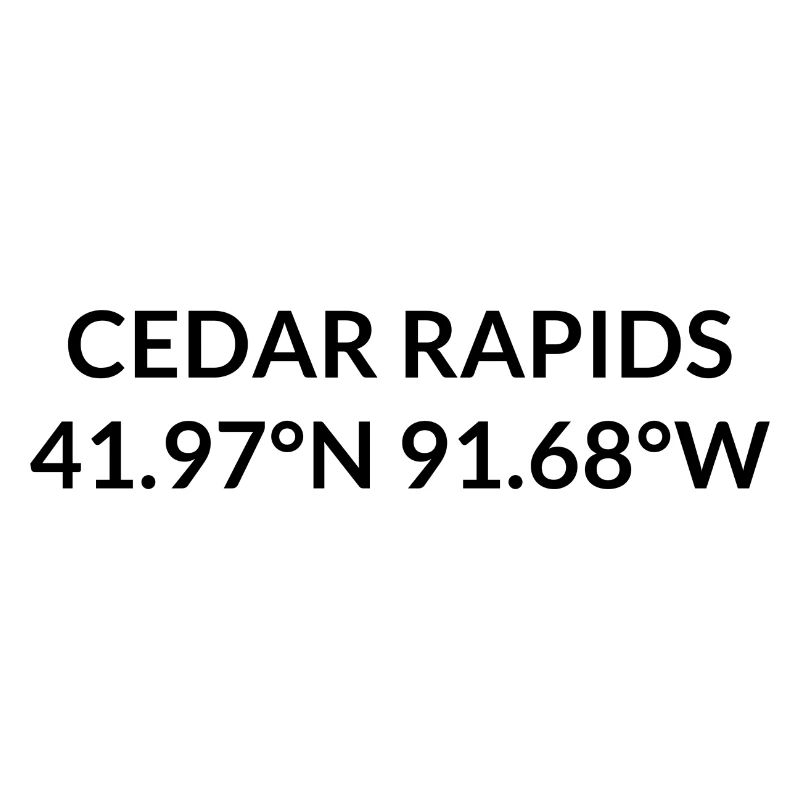 Cedar Rapids, Iowa, USA Coordinates