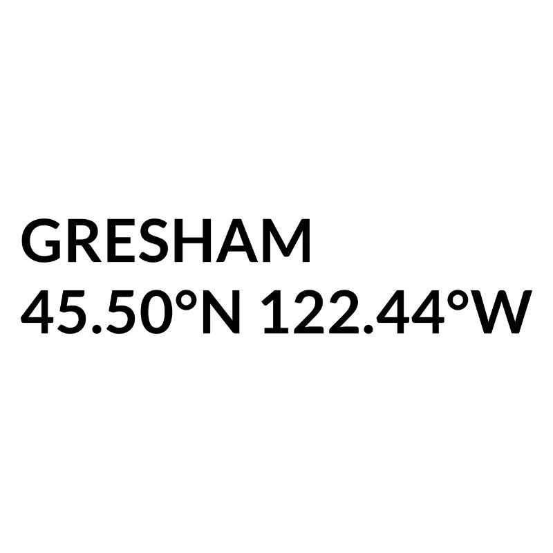 Coordonnées de Gresham, Oregon, États-Unis