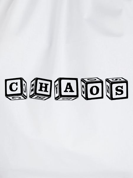 Chaos – Auffälliges 3D-Würfelbuchstaben-Design