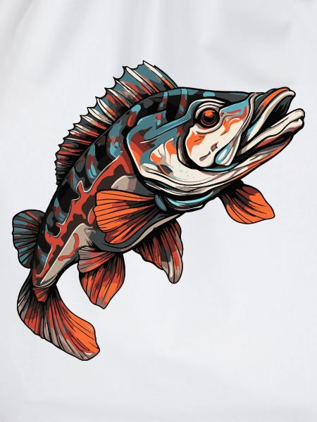 Fisch Barsch Bunt Illustration