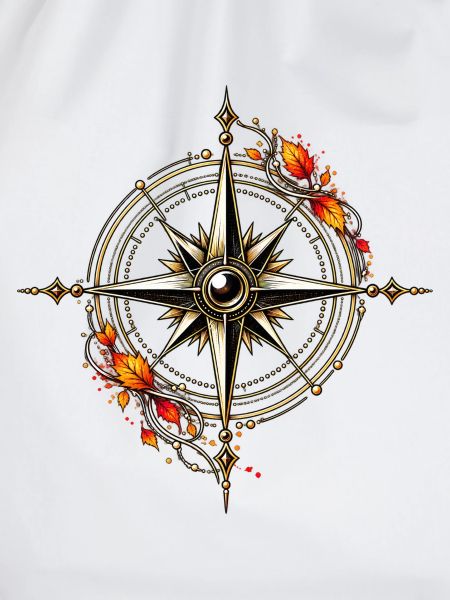 Kompassrose des Herbstes