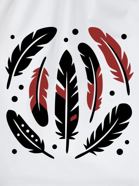 Bird Feathers Circle Logo