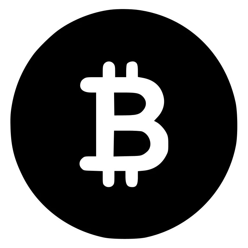Bitcoin schwarzes Icon