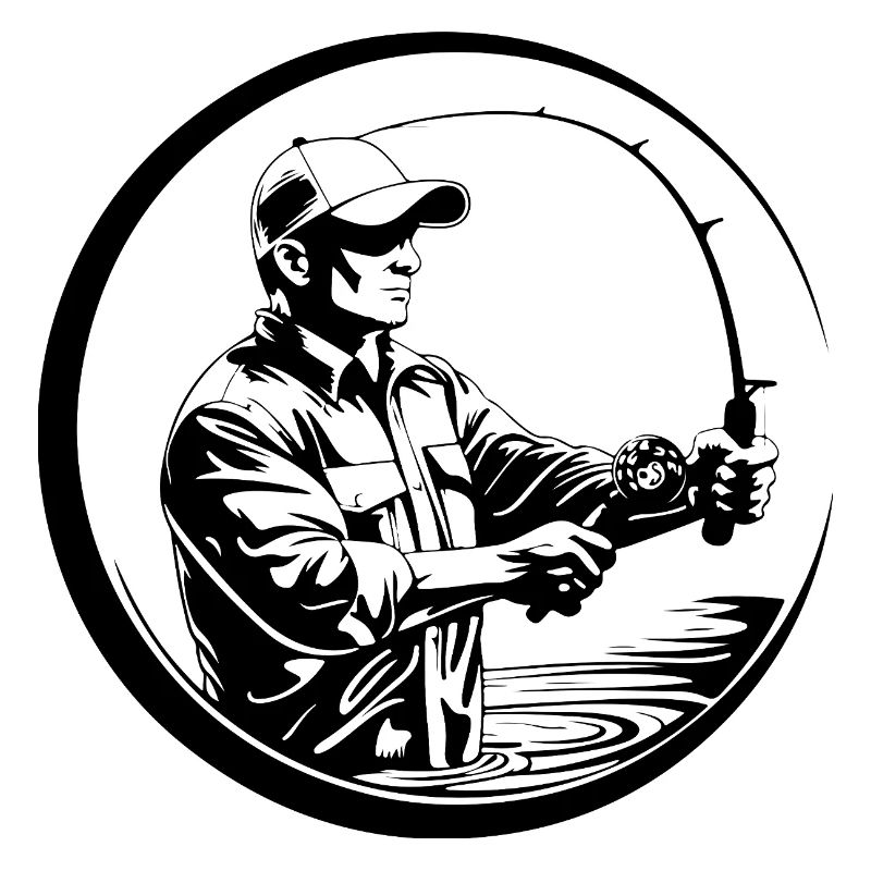 Fishing Man Silhouette