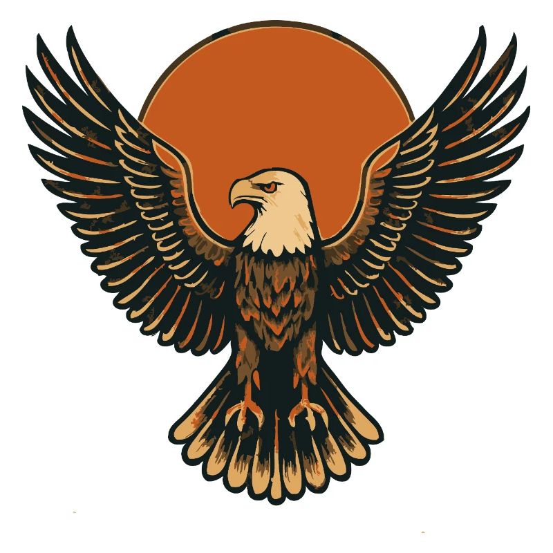 Aigle au lever du soleil