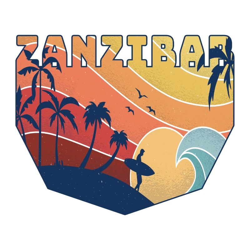 Zanzibar surfer design / gift