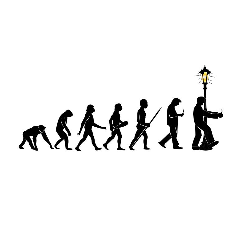 Entwicklung Mensch Evolution Smartphone Crash
