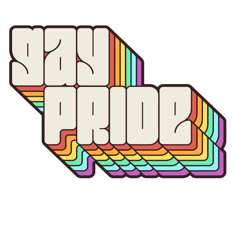 Gay Pride Rainbow Shadow Statement