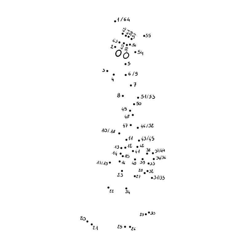 Connecting Points Game - Animal Giraffe