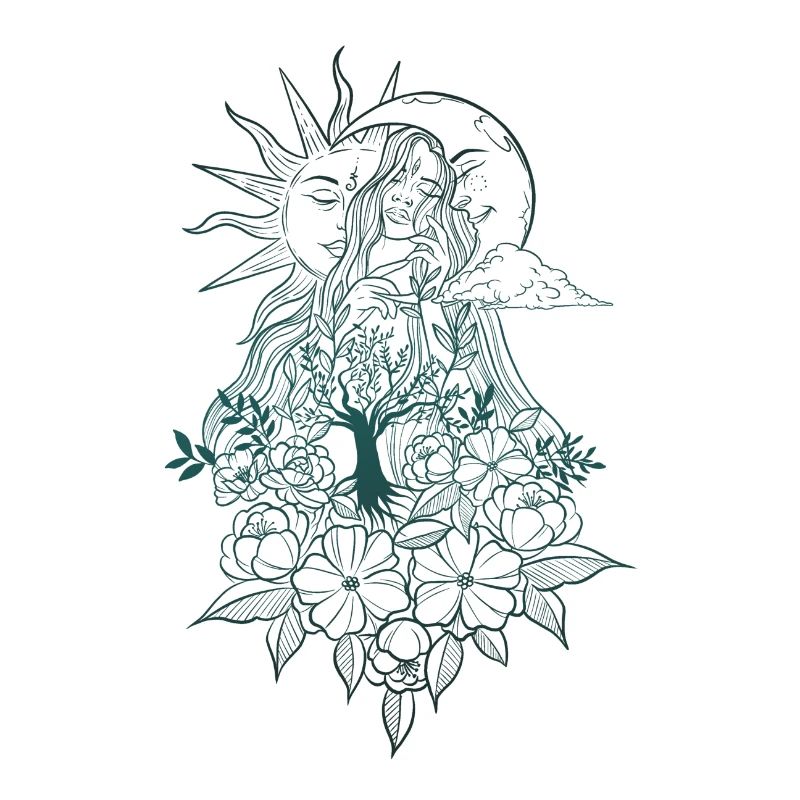 Composition yoga zenstyle tattoo