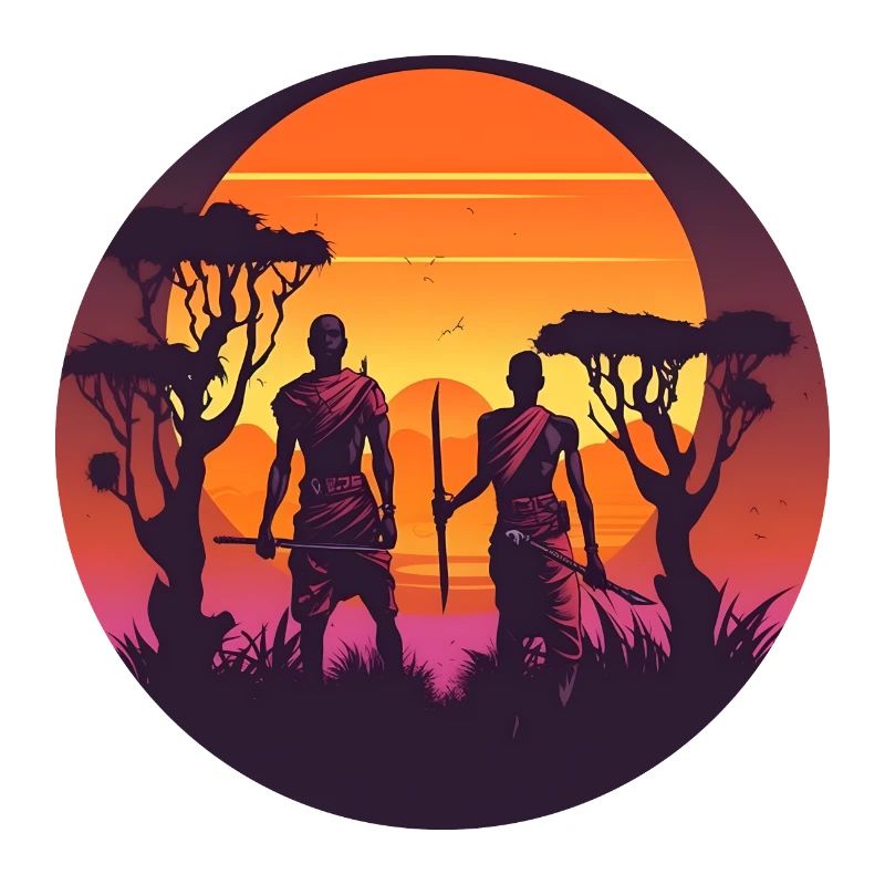Synthwave african hunters