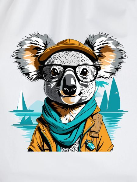 Expeditions-Koala am Meer - Illustration