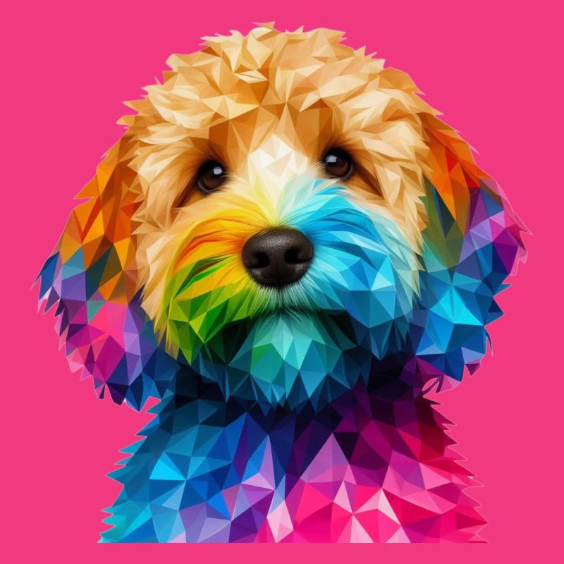 Modern geometric dog's muzzle cockapoo
