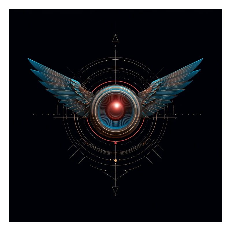 Futuristic Winged Emblem – Techno Vision