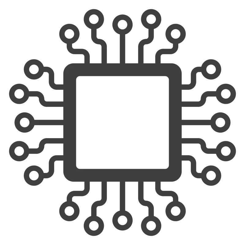 Logo de l’icône du circuit de micropuce